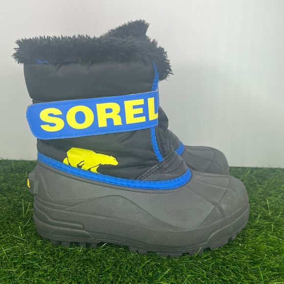 SOREL Blue Snow Commander Waterproof Insulated Boots Kid Size 12 - Picture 1 of 7